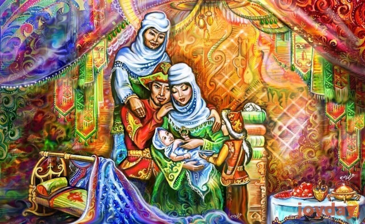 Отбасылық құндылықтар. Казахские картины. Мусульманская живопись. Казахские обычаи. Казахские национальные картины.